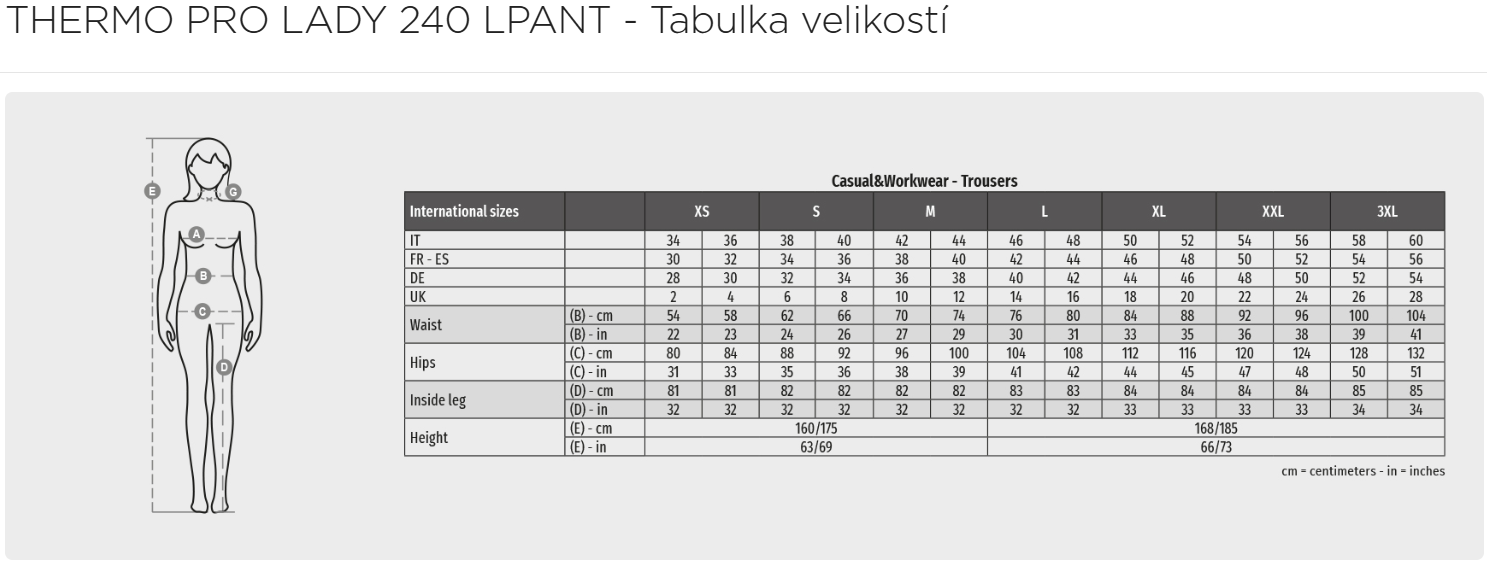 thermo pro lady kalh.
